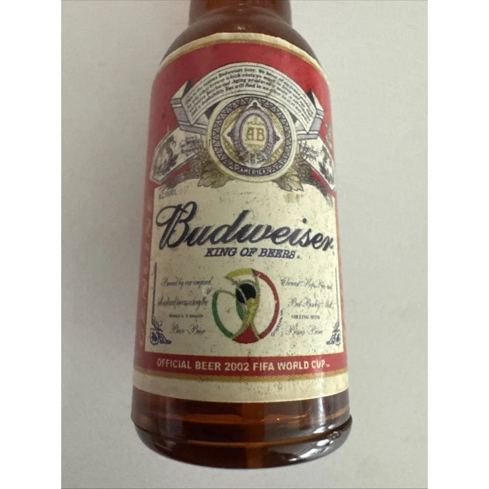 vtg budweiser refrigerator Magnet Official 2002 Fifa Beer Logo